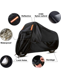 Cubierta de Motocicleta Impermeable WinPower 2XL Universal 2