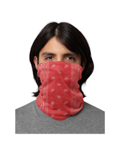 Gaiter de Cuello Motique Accessories Estampado Paisley Rojo