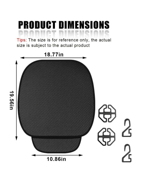 Funda de Asiento de Coche DUSCOKE Transpirable 49.7x47.6cm Negro