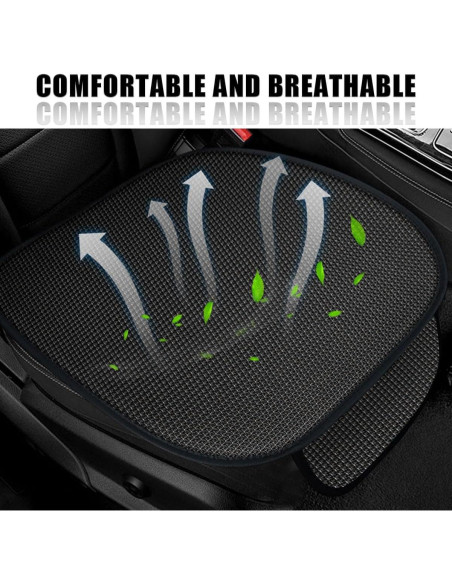 Funda de Asiento de Coche DUSCOKE Transpirable 49.7x47.6cm Negro