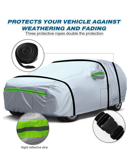 Funda para Auto TUCAREST 6 Capas Impermeable Sedán XL 500-528 cm