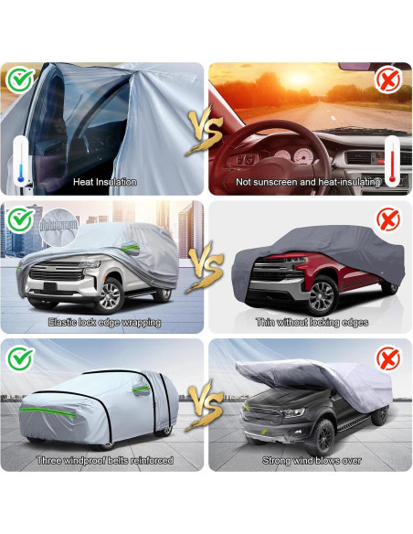 Funda para Auto TUCAREST 6 Capas Impermeable Sedán XL 500-528 cm