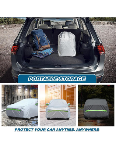 Funda para Auto TUCAREST 6 Capas Impermeable Sedán XL 500-528 cm