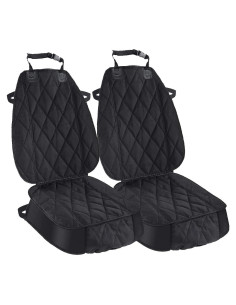 Cubierta de Asiento para Perros AsFrost 2 PCS Impermeable Negro