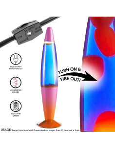 Lámpara de Cera en Movimiento Urban Lifestyle Rosa Naranja 40.64 cm 2