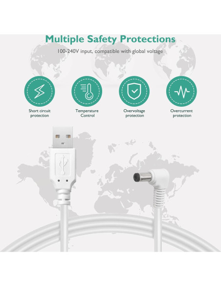 Cable de Alimentación 1.2m para Proyector Mooyran Astronauta
