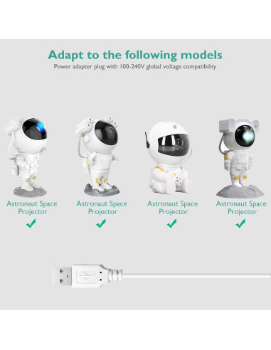 Cable de Alimentación 1.2m para Proyector Mooyran Astronauta