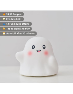 Luz Nocturna Fantasma Nextang LED Táctil 13 Sonidos 11.5cm 2