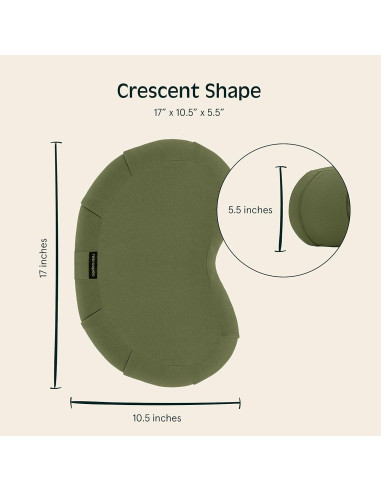 Cojín de Meditación Retrospec Sedona Zafu Albahaca 33x11.4cm