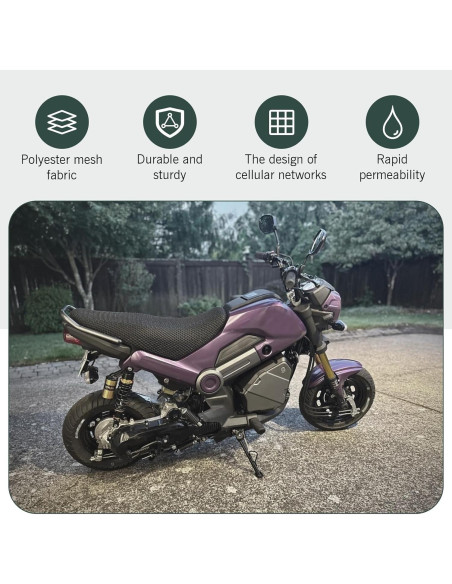 Funda de Asiento de Motocicleta Zeathery HERYZYT3334BL-M Negra