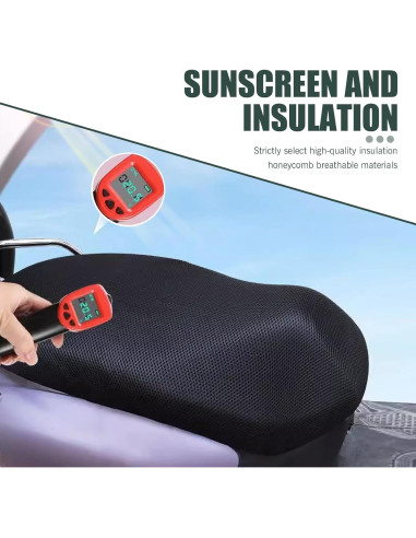 Funda de Asiento de Motocicleta Zeathery HERYZYT3334BL-M Negra