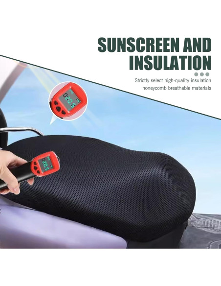 Funda de Asiento de Motocicleta Zeathery HERYZYT3334BL-M Negra