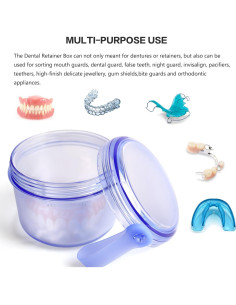 Estuche de Baño para Dentaduras Mckkor Azul a Prueba de Fugas 2