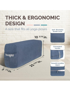 Cojín de Yoga Yes4All HSYH Azul Triple Capa 68.5x25.4cm 2