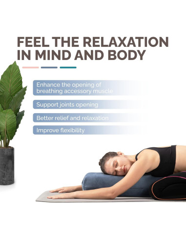 Cojín de Yoga Yes4All HSYH Azul Triple Capa 68.5x25.4cm