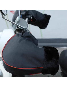 Guantes de Manillar de Felpa HKSICHENGKEJI Impermeables Térmicos 2