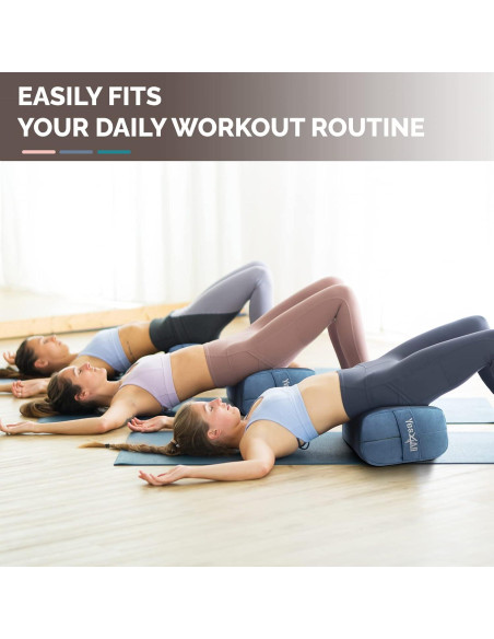 Cojín de Yoga Yes4All HSYH Azul Triple Capa 68.5x25.4cm