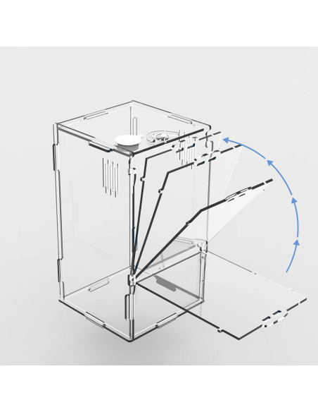 Tanque Mini Reptil Acrílico BETAZOOER 10.16x10.16x20.32cm
