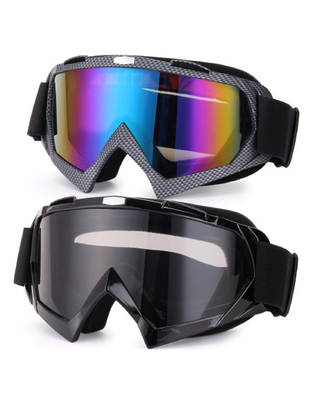 Gafas de esquí Rngeo 2 pares UV 400 para motociclismo