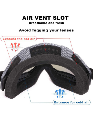 Gafas de esquí Rngeo 2 pares UV 400 para motociclismo