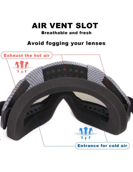 Gafas de esquí Rngeo 2 pares UV 400 para motociclismo