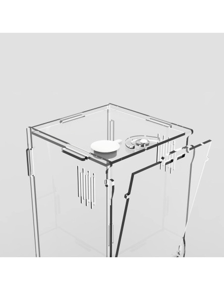 Tanque Mini Reptil Acrílico BETAZOOER 10.16x10.16x20.32cm