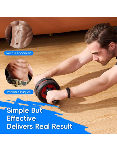 Rueda de Abdominales EnterSports con Almohadillas - Fitness