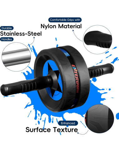 Rueda de Abdominales EnterSports con Almohadillas - Fitness