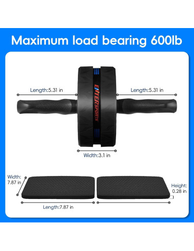 Rueda de Abdominales EnterSports con Almohadillas - Fitness