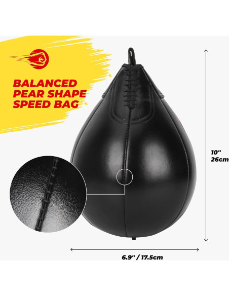 Bolsa de Velocidad BOXERPOINT - Cuero PU Duradero para Boxeo