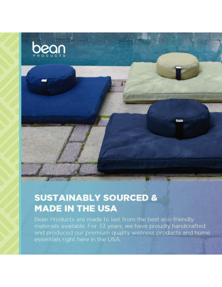 Cojín de Meditación Bean Products 61x61x5cm Algodón Agua