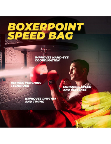 Bolsa de Velocidad BOXERPOINT - Cuero PU Duradero para Boxeo