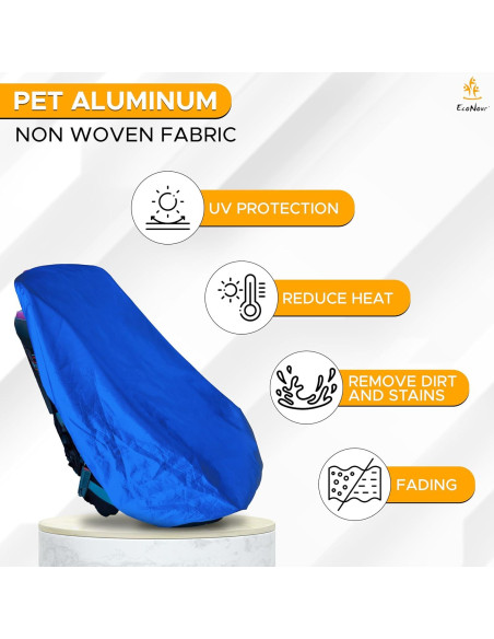 Cubierta de Sombra para Asiento de Auto EcoNour Azul - Protección UV