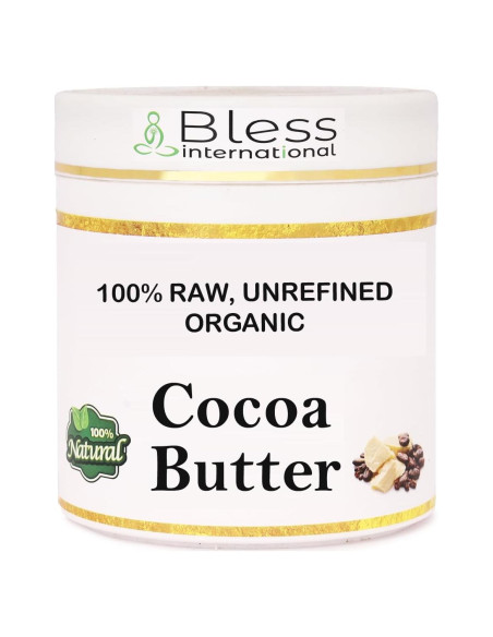 Manteca de Cacao Cruda Orgánica 100% Pura 454g - Bless International