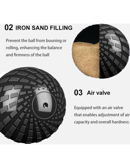 Bola de Medicina 4.5 kg STRPRETTY BASIC Negro Dinámico