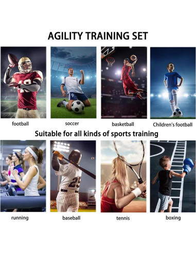 Conjunto de Entrenamiento de Velocidad Menni Sports - Agilidad, Escalera, Conos, Cuerda