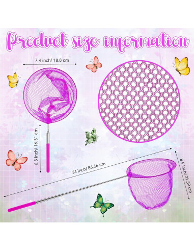 24 Redes Telescópicas para Niños Sosation, 38-86 cm Coloridas