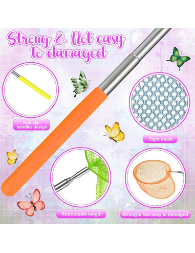 24 Redes Telescópicas para Niños Sosation, 38-86 cm Coloridas