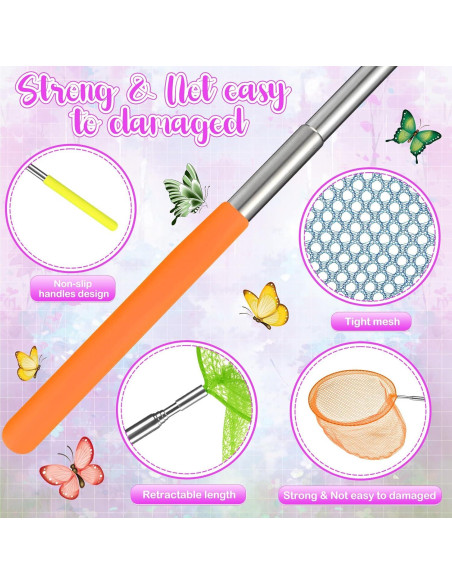 24 Redes Telescópicas para Niños Sosation, 38-86 cm Coloridas
