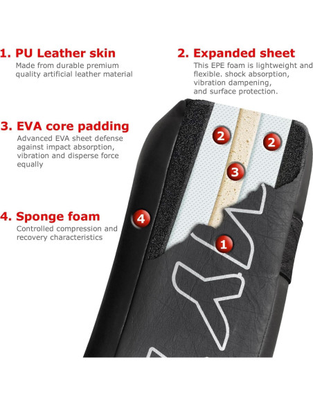 Escudo de Patada Mytra Fusion M1 Negro para Kickboxing