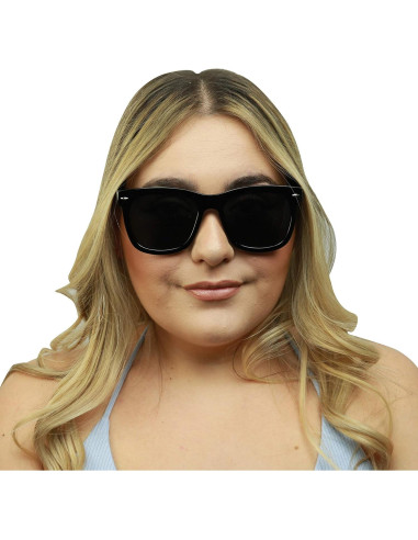 Gafas de sol super oscuras ShadyVEU UV400 unisex negro