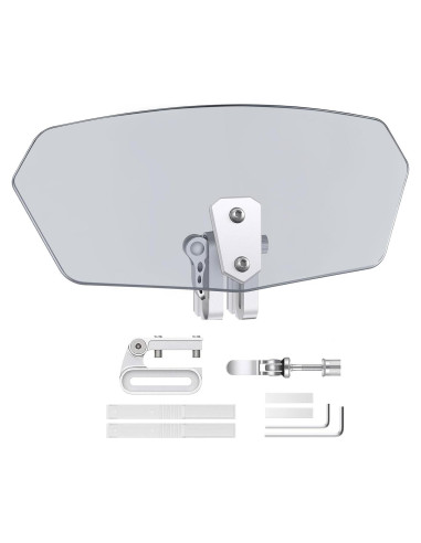 Deflector de Viento JiGiU para Motocicleta Clip-On Humo