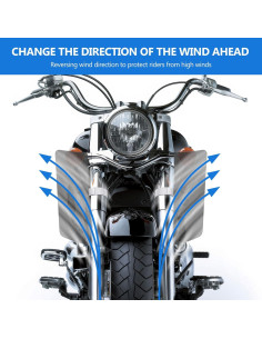 Deflectores de viento para horquilla delantera Kiawnia Negro 2