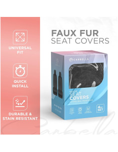 Fundas de Asiento de Coche Carbella CBSC924 Piel Sintética Negra 2
