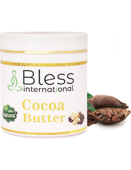 Manteca de Cacao Cruda Orgánica 100% Pura 454g - Bless International