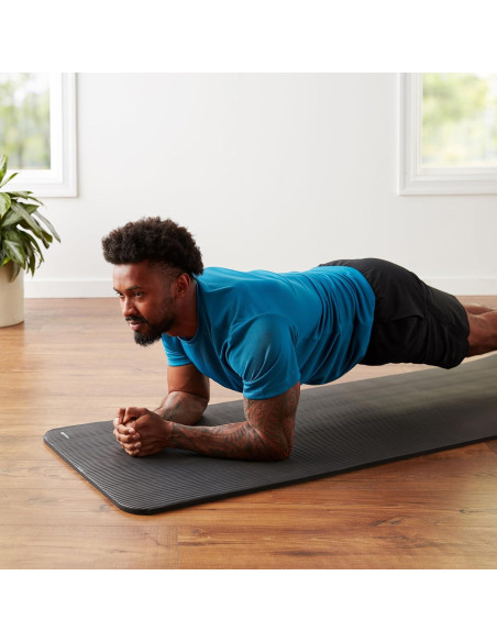Almohadilla de Yoga Extra Gruesa Amazon Basics 1.27 cm Negra