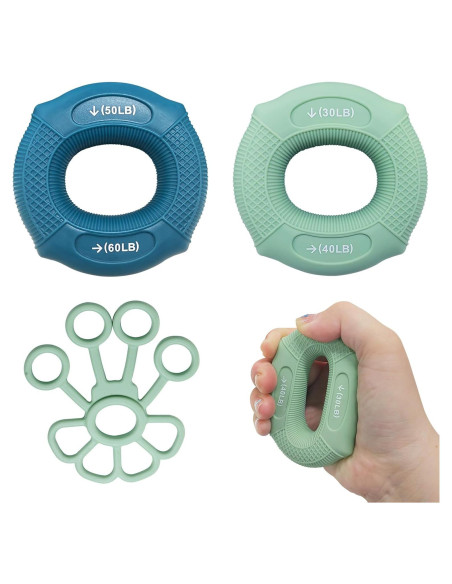 Fortalecedor de Agarre de Mano WithFlying - Silicona Verde Azul