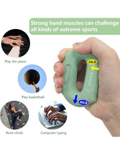 Fortalecedor de Agarre de Mano WithFlying - Silicona Verde Azul 2