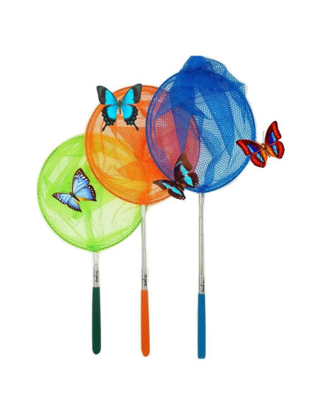 Juego de 3 Redes Telescópicas M-jump para Atrapar Insectos y Peces