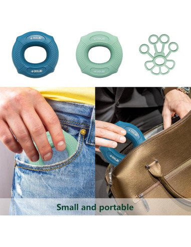 Fortalecedor de Agarre de Mano WithFlying - Silicona Verde Azul